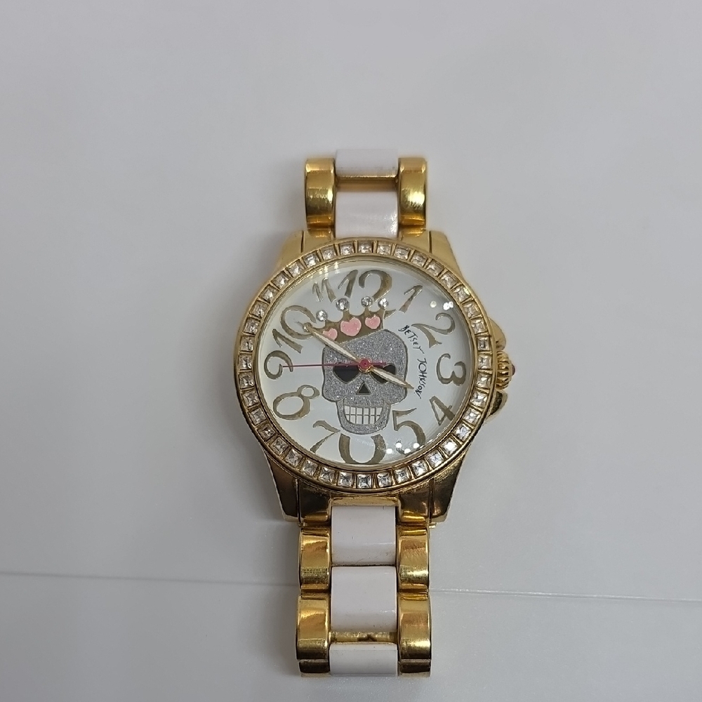 Gold and White Women's Watch